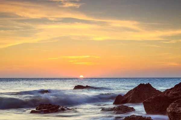 Pôr Sol Costa Atlântica Sul Espanha — Fotografia de Stock