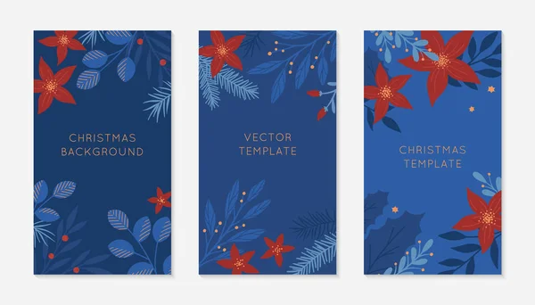 Biundle Christmas Happy New Year Insta Story Templates Holiday Promo — Image vectorielle