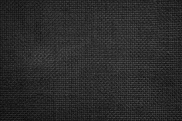 Джут Ваусіанське Полотно Мішковини Тканий Візерунок Текстури Фону Світло Чорному — стокове фото