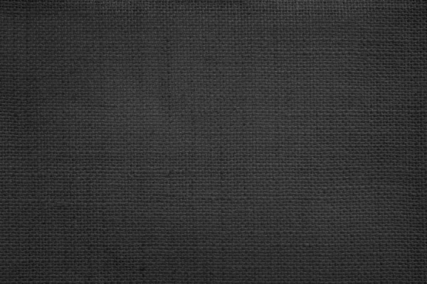 Juta Hessian Sackcloth Lona Tecido Textura Padrão Fundo Luz Preto — Fotografia de Stock