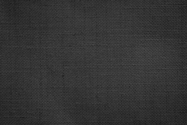 Juta Hessian Sackcloth Lona Tecido Textura Padrão Fundo Luz Preto — Fotografia de Stock