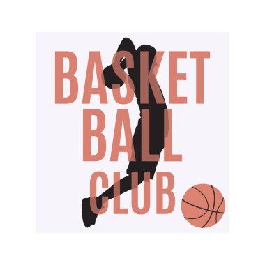 Basketbol kulübü amblemi, etiket, baskı, tişört tasarımı, vektör illüstrasyonu.
