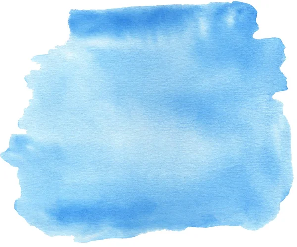 Akwarela Streszczenie Niebieski plama, ręcznie malowane ilustracja — Zdjęcie stockowe