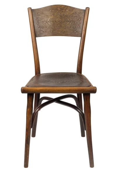 Cadeira Bentwood Viennese antigo isolado em branco. — Fotografia de Stock