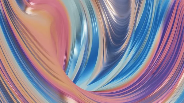 Surface ondulée colorée rendu 3d, papier peint 3d — Photo