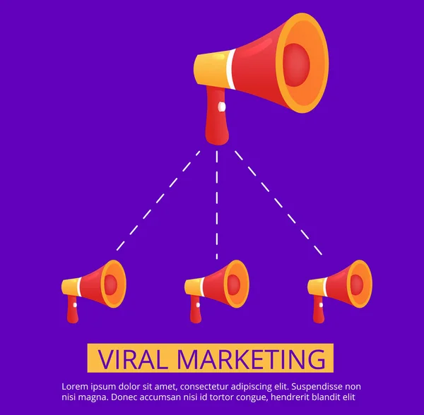 Marketing viral para el diseño de conceptos. Ilustración de negocios. Banner de vector de redes sociales. — Archivo Imágenes Vectoriales