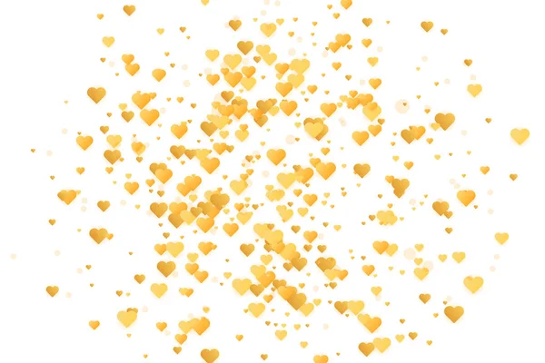 Vintage złote serce confetti, świetny design do wszelkich celów. Złoty brokat w tle. Banner wektorowy — Wektor stockowy