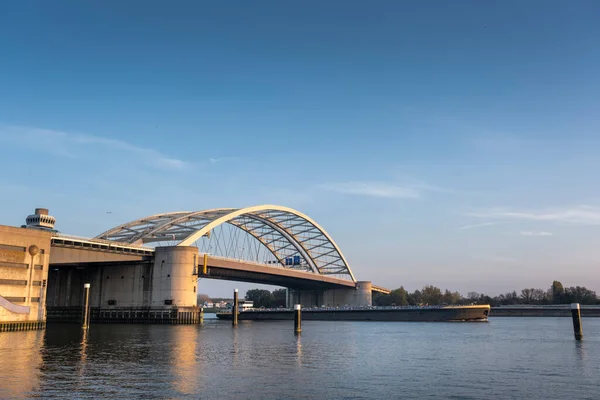 Van Brienoordbrug Přes Řeku Nieuwe Maas Holandském Městě Rotterdam Podzemí — Stock fotografie