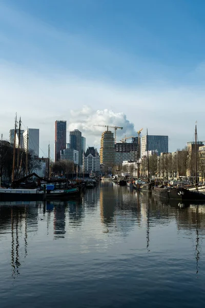 Rotterdam City Oude Haven Parte Más Antigua Del Puerto Muelle —  Fotos de Stock