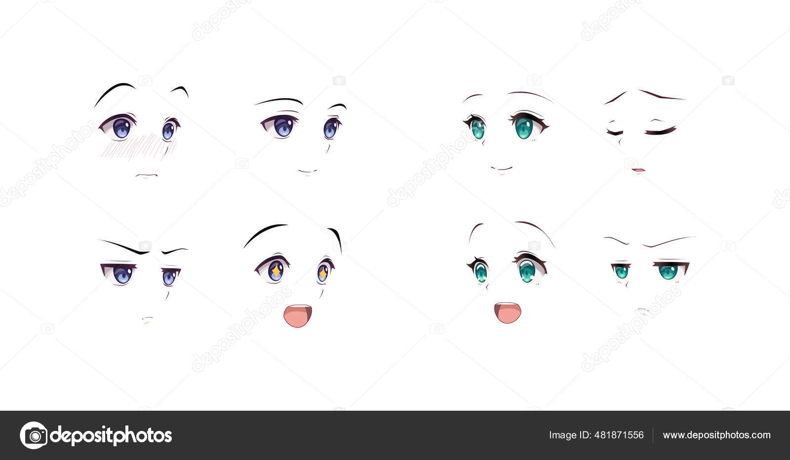 Bonito homem de anime japonês com olhos azuis gerados por ia