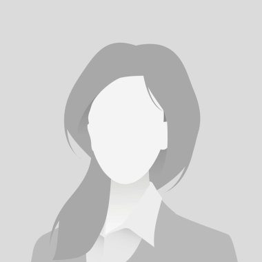 Öntanımlı avatar fotoğraf tutucu. Gri profil resim simgesi. İş kadını çizimi