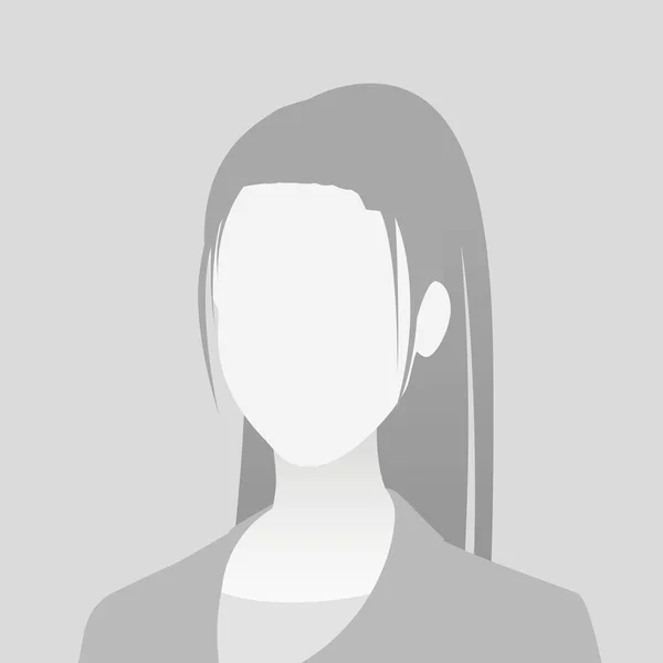 Alapértelmezett Avatar Fotós Helytartó Szürke Profilkép Ikon Üzletasszony Illusztráció — Stock Vector
