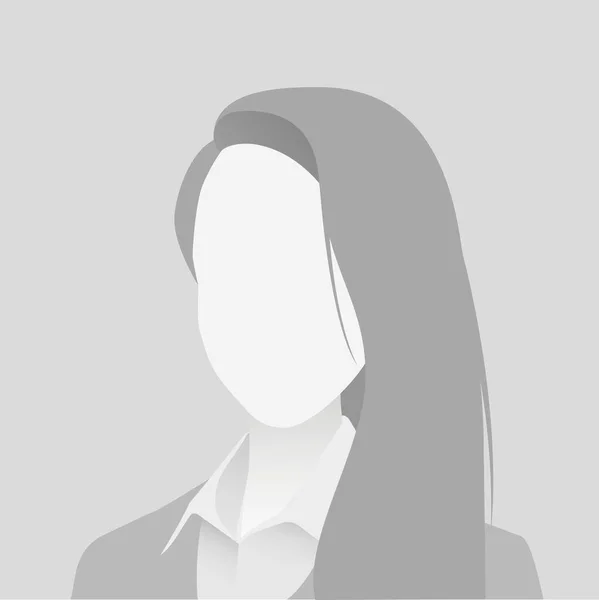 Domyślny Uchwyt Zdjęć Avatara Szara Ikona Zdjęcia Profilowego Biznes Kobieta — Wektor stockowy