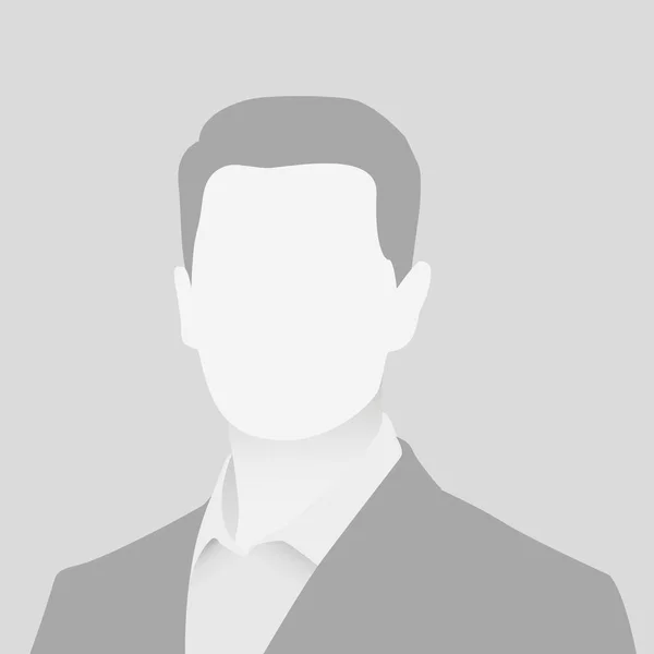 デフォルトのアバター写真プレースホルダー グレーのプロフィール画像アイコン ビジネスマンイラスト — ストックベクタ