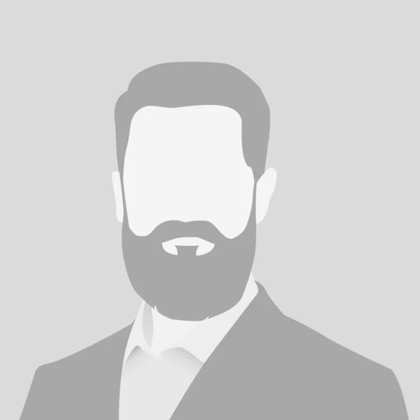 デフォルトのアバター写真プレースホルダー グレーのプロフィール画像アイコン ビジネスマンイラスト — ストックベクタ
