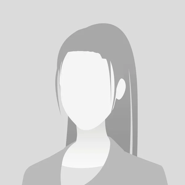 Default Avatar Anime Girl Profile Icon. Grey Photo Manga Stock