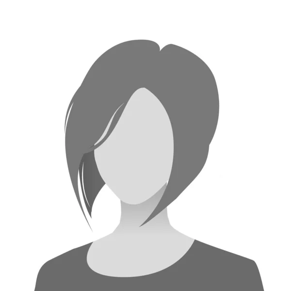 Domyślny Uchwyt Zdjęć Avatara Szara Ikona Zdjęcia Profilowego Kobieta Shircie — Wektor stockowy