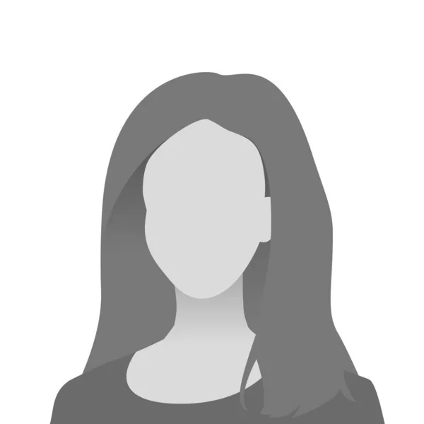 Default Avatar Foto Marcador Posición Icono Imagen Perfil Gris Mujer — Vector de stock