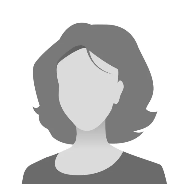 Default Avatar Foto Marcador Posición Icono Imagen Perfil Gris Mujer — Vector de stock