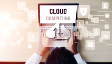 Küresel veri paylaşımı için bulut hesaplama teknolojisi ve çevrimiçi veri depolama.