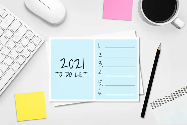 2021 Happy New Year Resolution Goal List — Fotografie, imagine de stoc