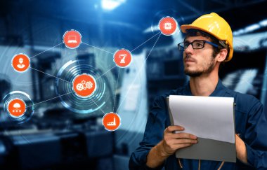 Mühendislik teknolojisi ve endüstri 4.0 akıllı fabrika konsepti