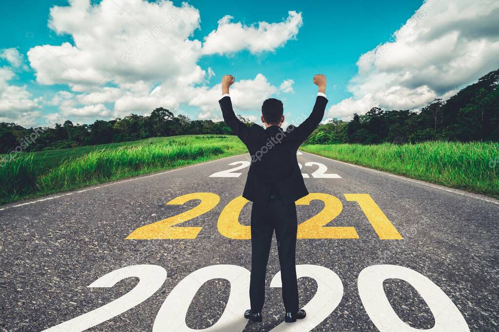 The 2021 New Year journey and future vision concept