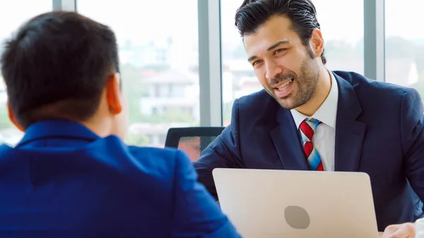 Job seeker in job interview meeting with manager