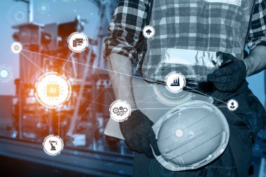 Mühendislik teknolojisi ve endüstri 4.0 akıllı fabrika konsepti