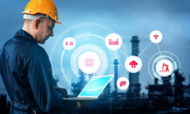 Mühendislik teknolojisi ve endüstri 4.0 akıllı fabrika konsepti