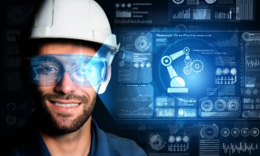 Mühendislik teknolojisi ve endüstri 4.0 akıllı fabrika konsepti