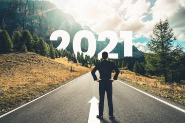 2021 Yeni Yıl Yolculuğu ve Gelecek Vizyon Konsepti