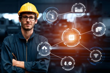 Mühendislik teknolojisi ve endüstri 4.0 akıllı fabrika konsepti