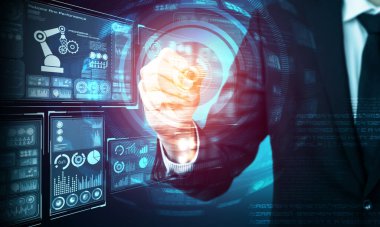 Mühendislik teknolojisi ve endüstri 4.0 akıllı fabrika konsepti