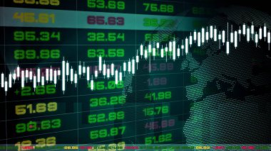 Borsa saatleri grafikleri ve grafikleri içeren gösterge paneli