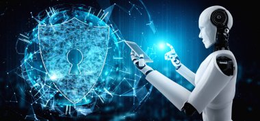 Bilgi gizliliğini korumak için siber güvenliği kullanan yapay zeka robotu