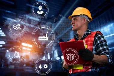 Mühendislik teknolojisi ve endüstri 4.0 akıllı fabrika konsepti