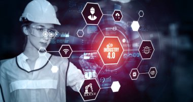 Mühendislik teknolojisi ve endüstri 4.0 akıllı fabrika konsepti