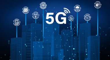 3D illüstrasyon uluslararası iletişim ve gelişmiş internet ağı .