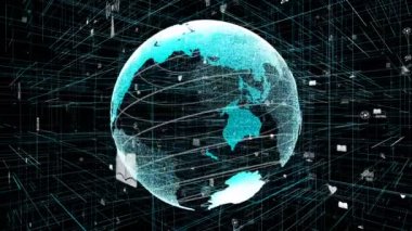 Genel çevrimiçi internet ağı ve IOT konsepti