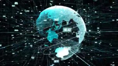 Genel çevrimiçi internet ağı ve IOT konsepti