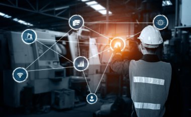 Mühendislik teknolojisi ve endüstri 4.0 akıllı fabrika konsepti