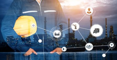 Mühendislik teknolojisi ve endüstri 4.0 akıllı fabrika konsepti