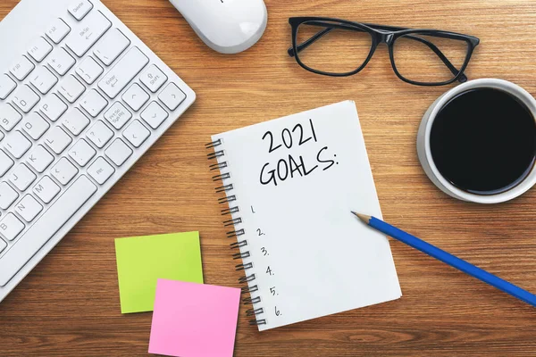 2021 Happy New Year Resolution Goal List — Stock fotografie