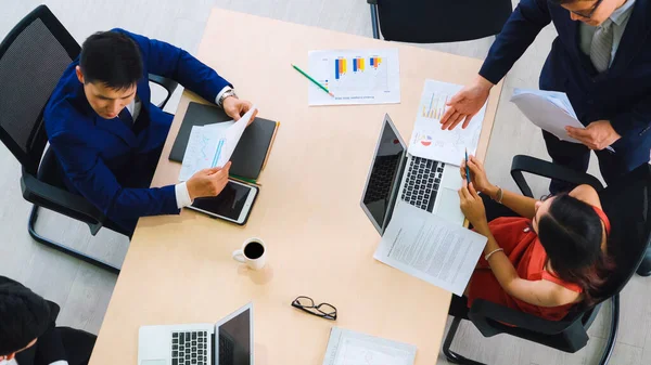 Business people group meeting shot from top view — Stock Photo, Image