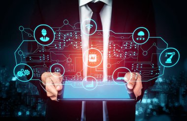 Mühendislik teknolojisi ve endüstri 4.0 akıllı fabrika konsepti