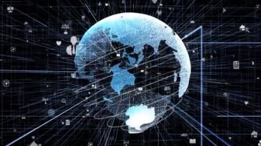 Genel çevrimiçi internet ağı ve IOT konsepti