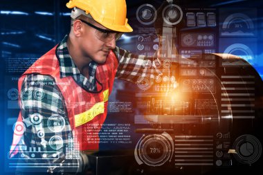 Mühendislik teknolojisi ve endüstri 4.0 akıllı fabrika konsepti