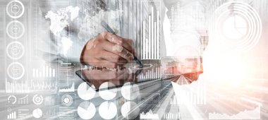 Akıllı şehirde gelişmiş iletişim ve küresel internet ağı bağlantısı