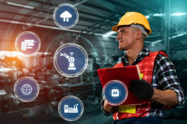 Mühendislik teknolojisi ve endüstri 4.0 akıllı fabrika konsepti